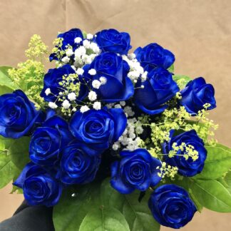 15 Blue Rose Bouquet