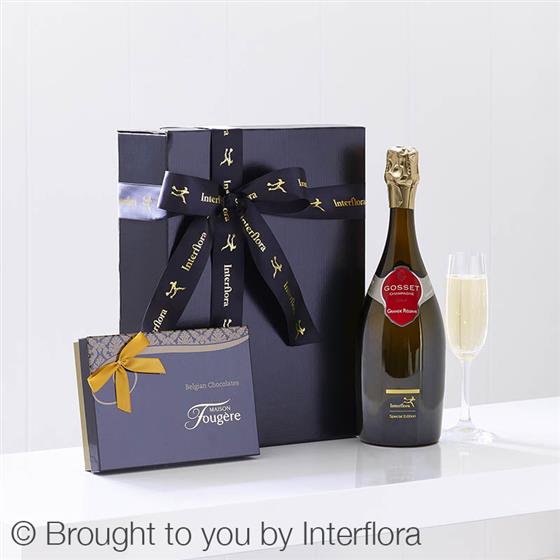 Gosset Brut Champagne and Belgian Chocolates Gift Set