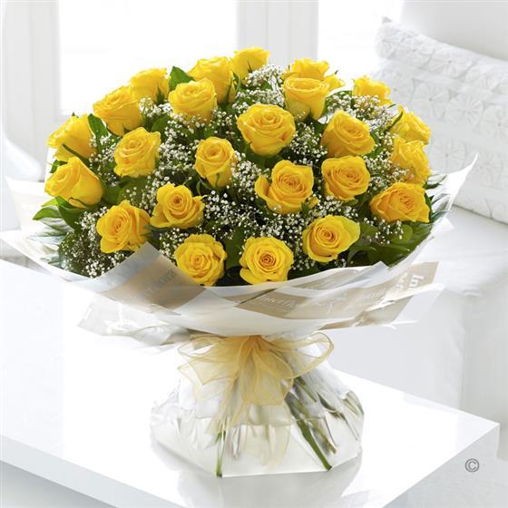 Heavenly Yellow Rose Handtied Extra Large