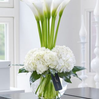 Luxury Calla Lily and Hydrangea Vase